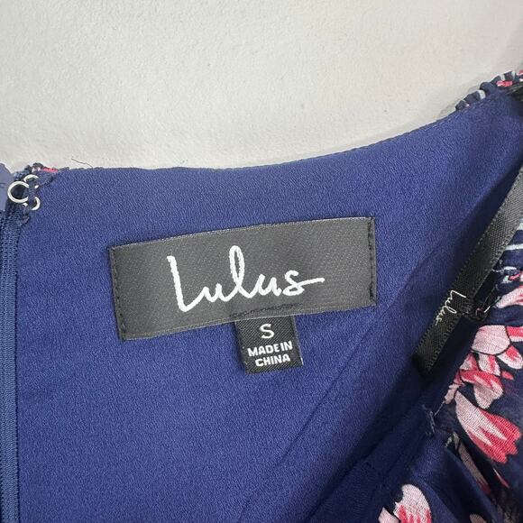 Lulus My Favorite Navy Blue Floral Print Off-the-Shoulder Dress - Picture 6 of 9